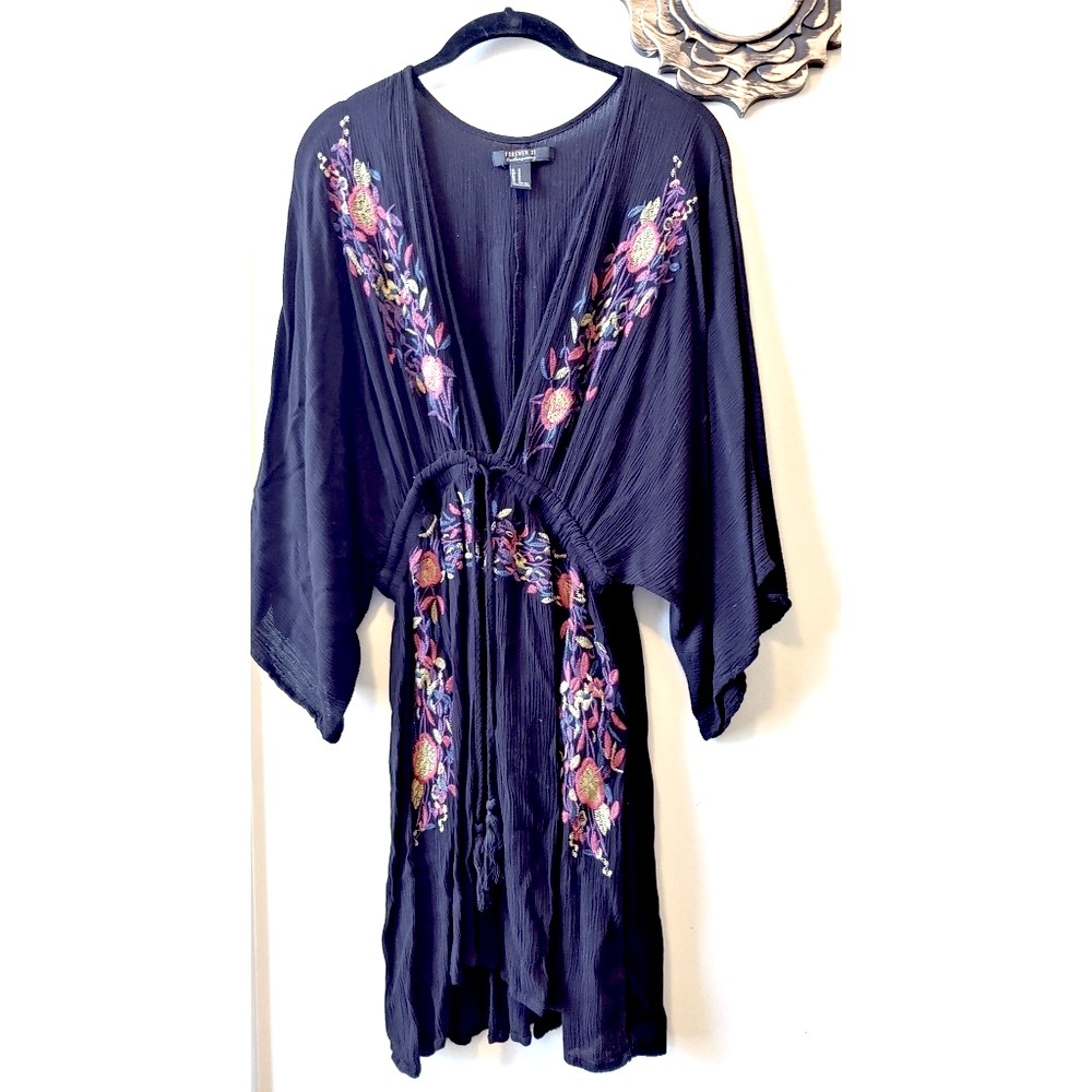 F21 • Deep V Boho Tunic/Dress